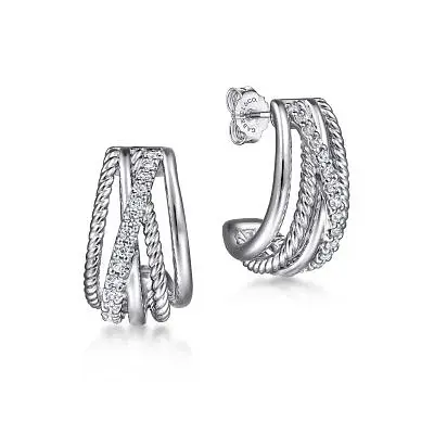 White Sapphire Hampton J Earrings
