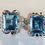 Thumbnail: Blue Topaz and Diamond Earrings