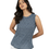 Thumbnail: Chevron Indigo Hand-Block Printed Sleeveless Cotton Top