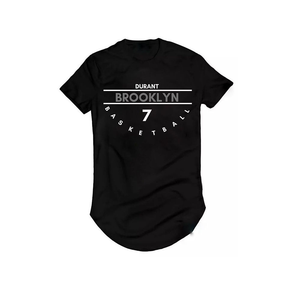 Camiseta Longline Basquete Kevin Durant Brooklyn Jason Kidd