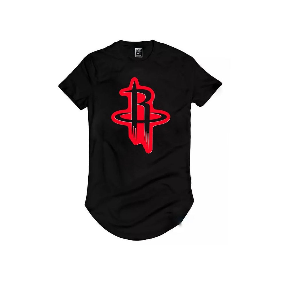 Camiseta Longline Houston James The Beard Yao Ming Basquete