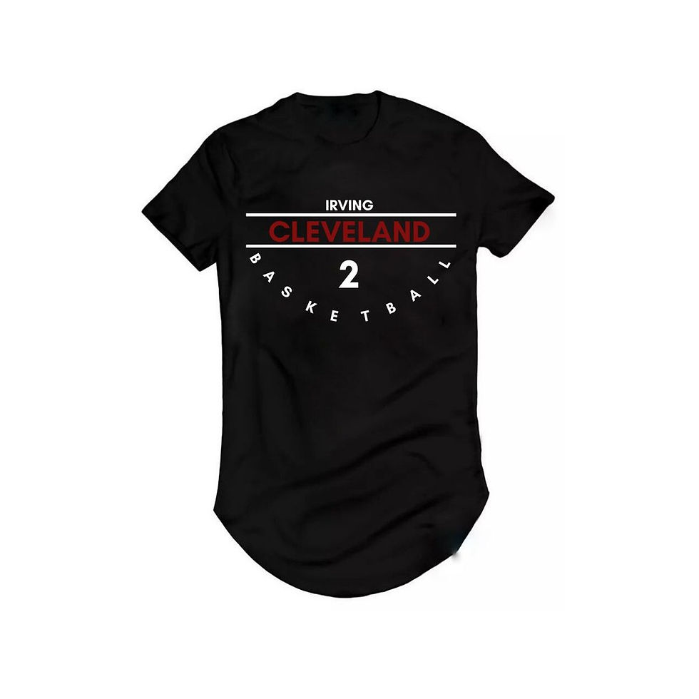 Camiseta Longline Basquete Kyrie Irving Cleveland Cavalier