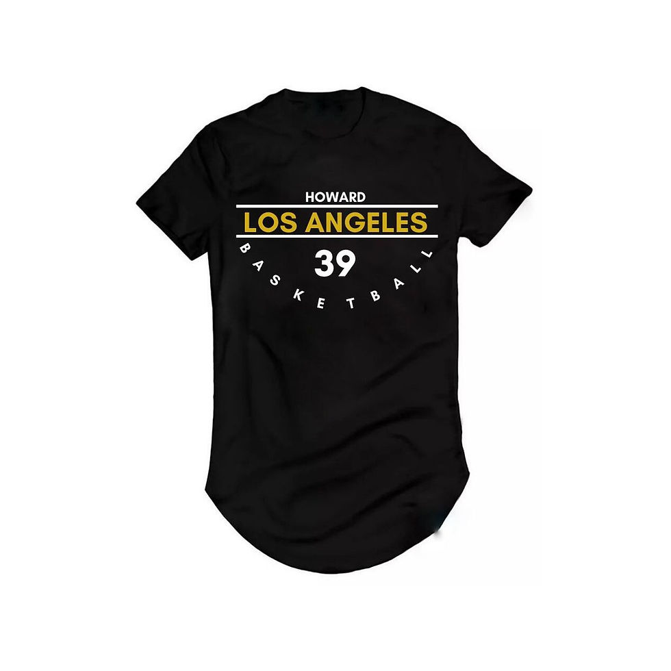 Camiseta Longline Basquete Dwight Howard Los Angeles LAL