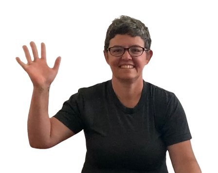 Artist Alisa Reynolds Waving