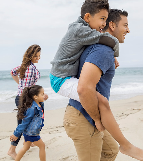 Healthy Family at a Beach