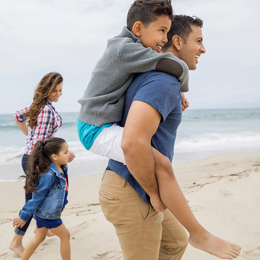 Family at a Beach