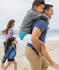 Family at a Beach