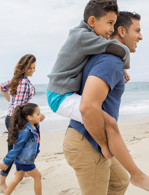 Family at a Beach