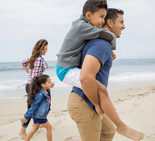 Family Walking Beach