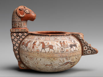 Vaso cosmético grego de terracota