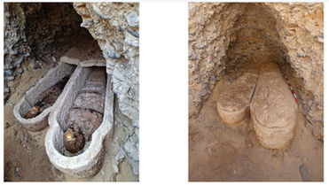 Escavações arqueológicas em Minya relevaram várias múmias romanas
