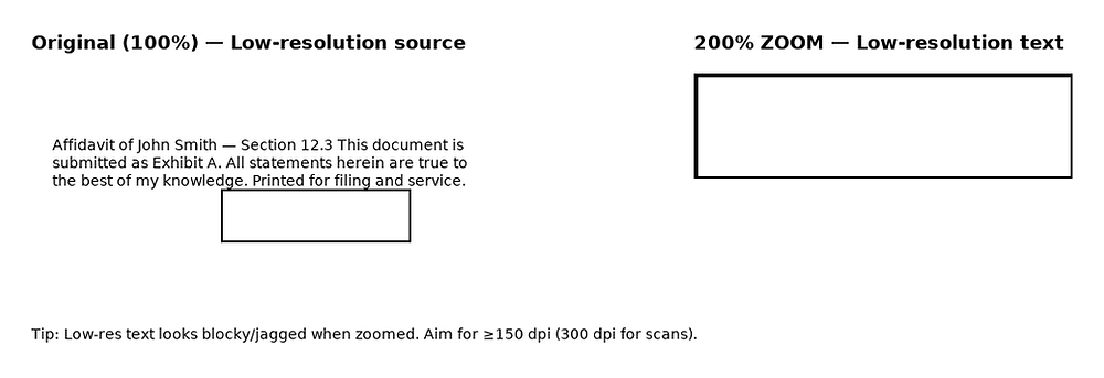 Low Res Pdf Example Tuesday Tip for Legal Professionals: Low-res PDFs wreck legibility