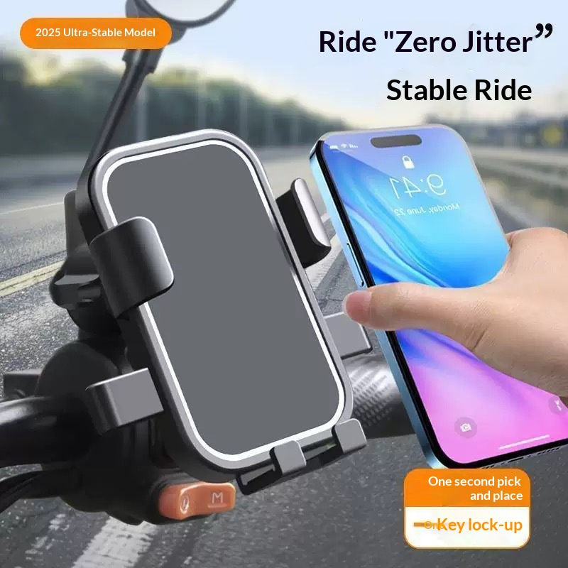 Miniatura: Mobile Phone Holder, Electric Scooter, Motorcycle Handlebar, Shock and Shake Res