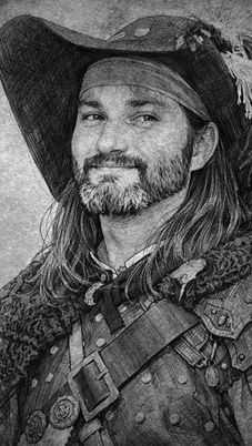 Mad Vainqueur, appartenant au binôme des frères Lames, aventurier du monde médiéval fantasy Orba Fabula