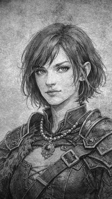 Mythil, jeune femme humaine et humaniste de l'univers médiéval fantasy Orba Fabula