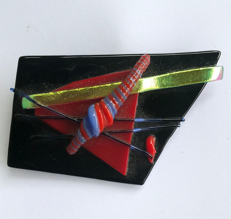fused glass pin