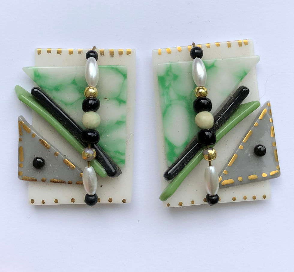 fused glass earrings