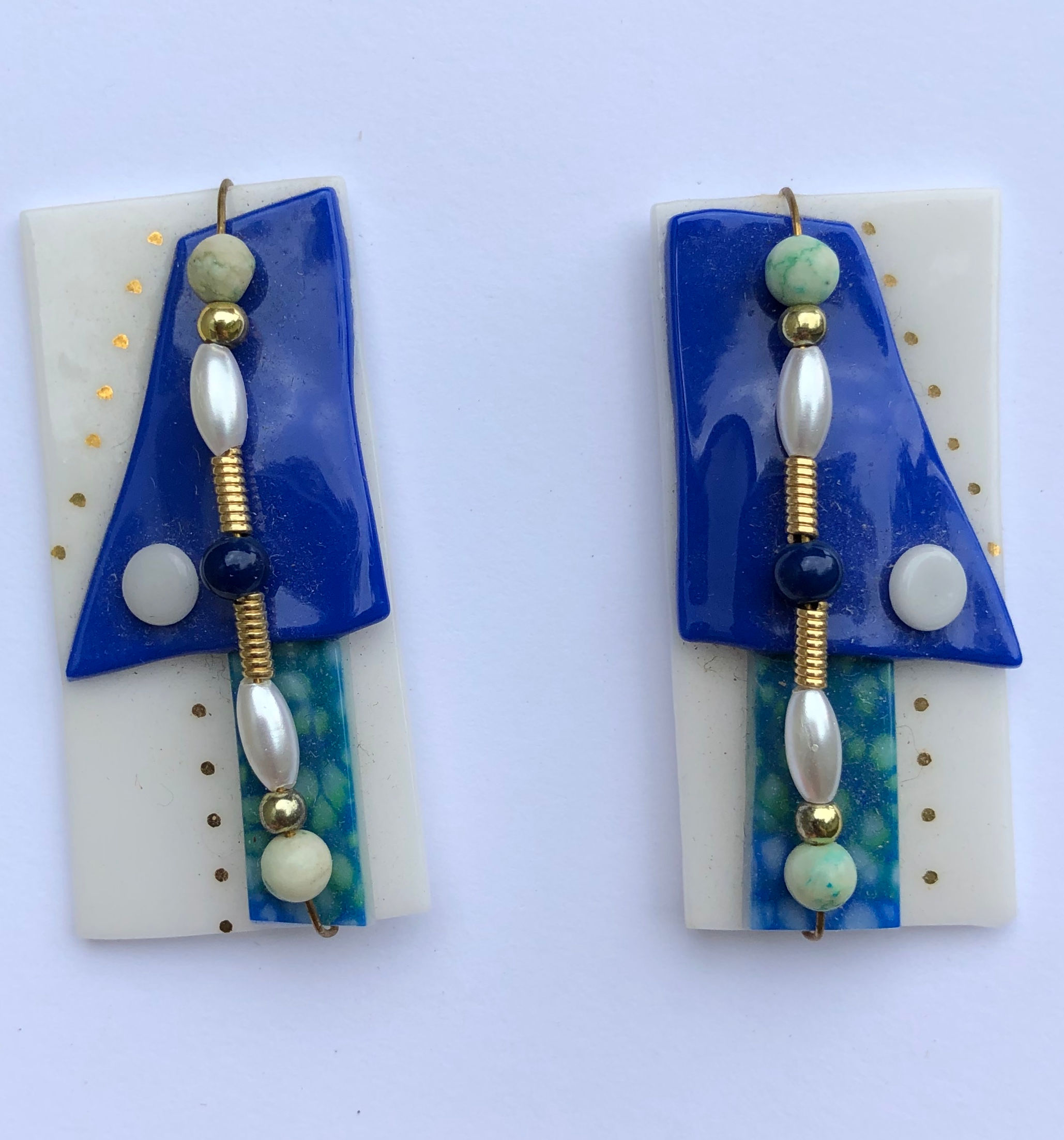 fused glass earrings