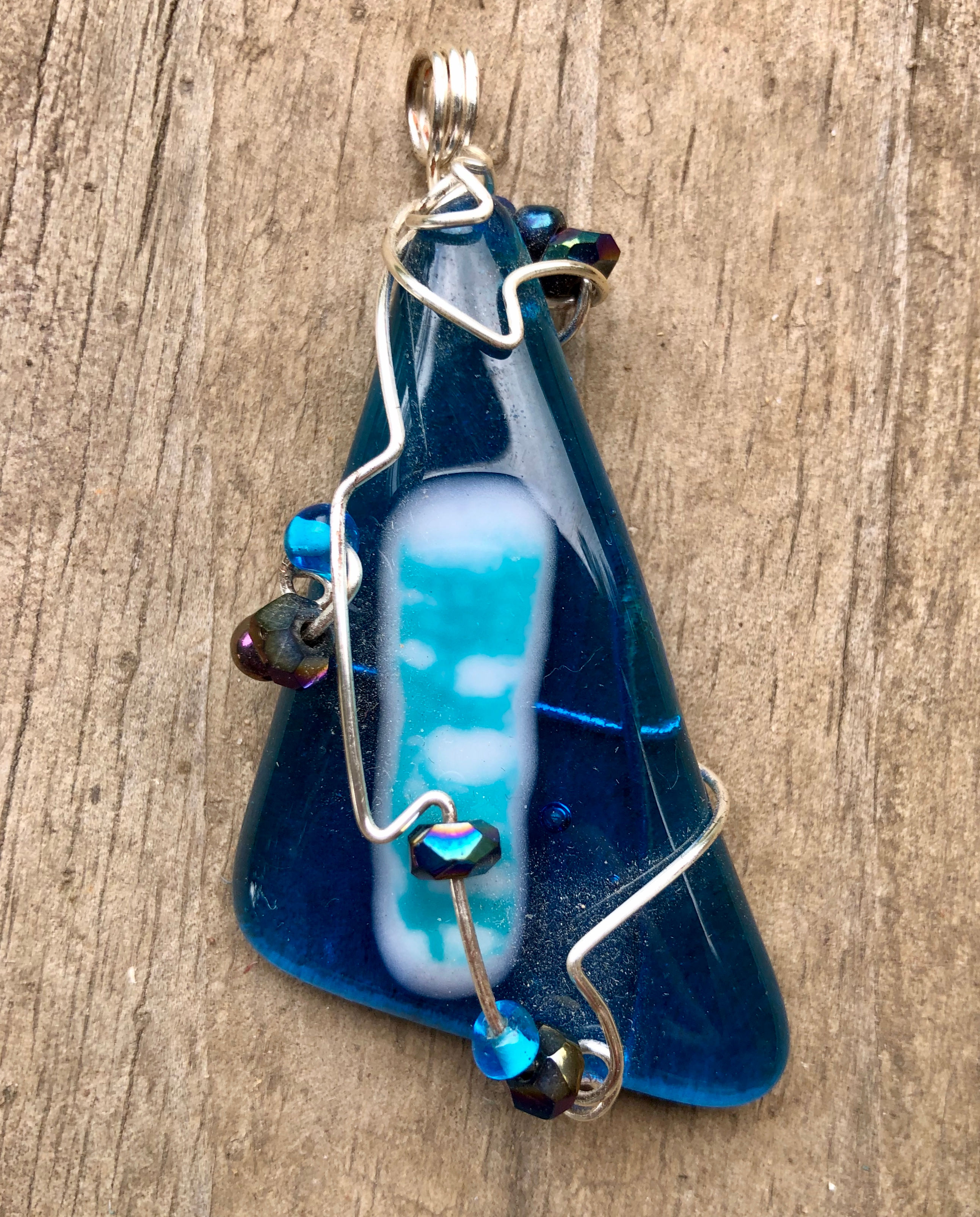 fused glass pendant