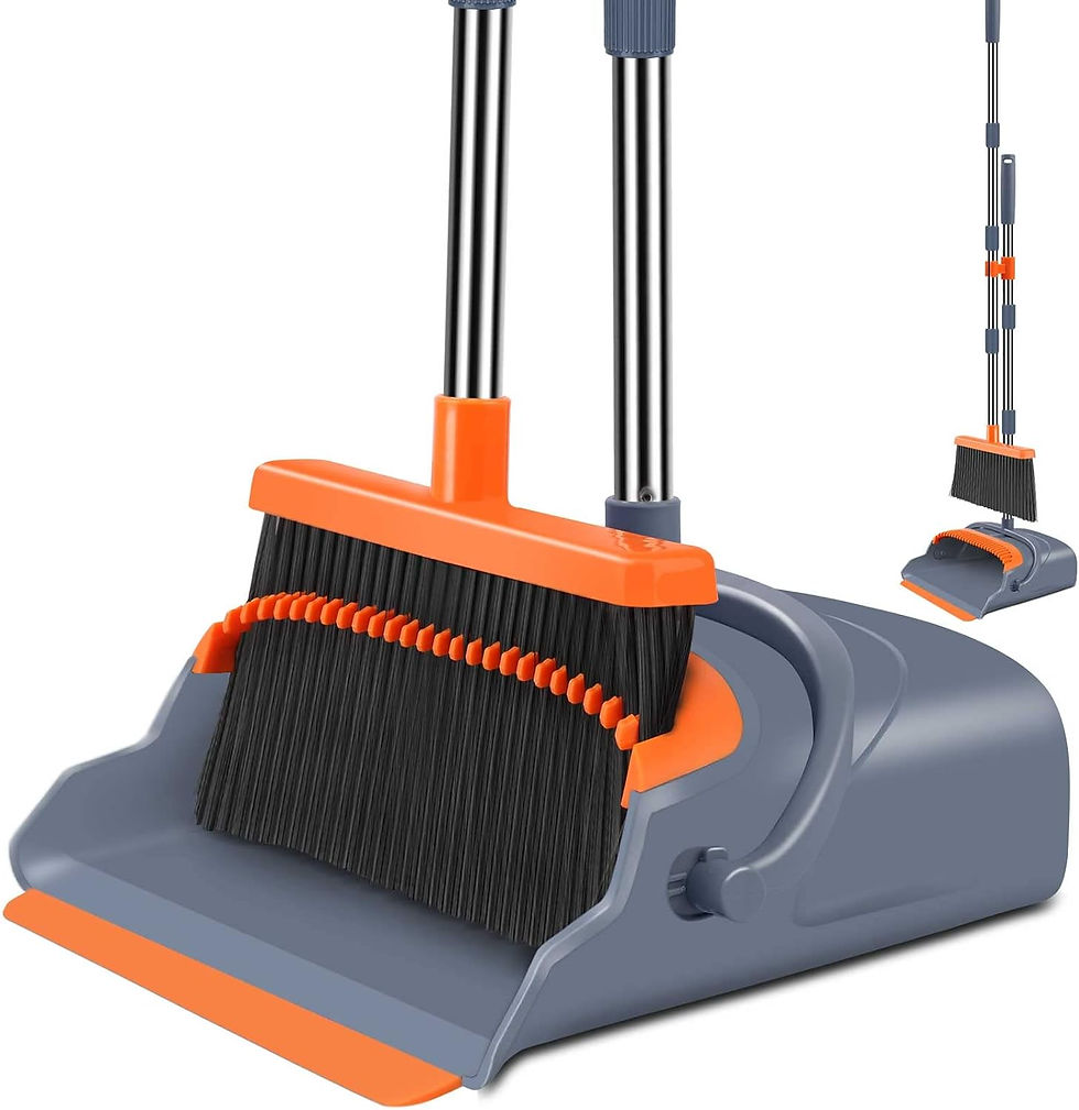 Thumbnail: kelamayi Broom and Dustpan Set for Home, Office, Indoor&Outdoor Sweeping, Stand