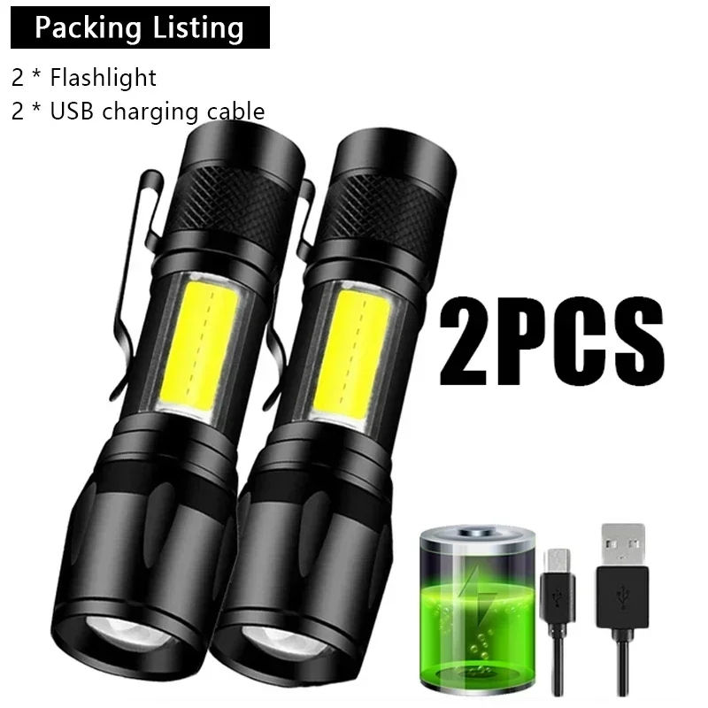 Miniatura: 100000LM Super Bright Flashlight Rechargeable LED Torch Long Range Tactical Lamp