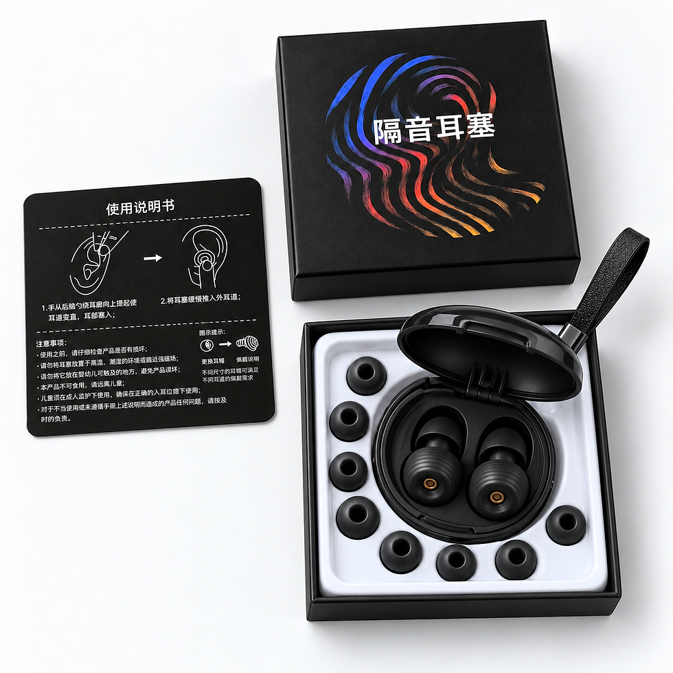 Miniatura: Reusable Silicone Ear Plugs, Soft Noise Reduction Earplugs for Sleeping Work Stu