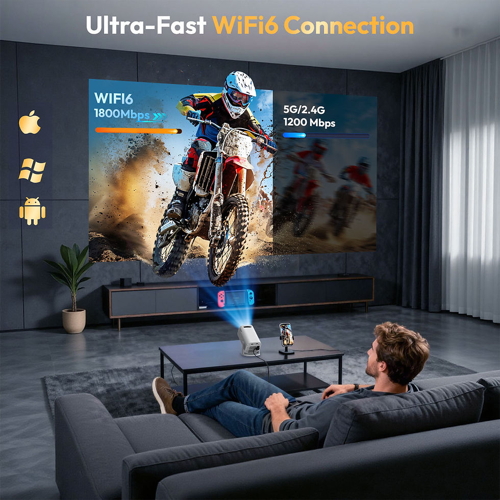 Miniatura: Xgody Gimbal 3 Pro Projector 4K Wifi6 Android Mini Beamer 300 Ansi Dual Wifi Bt5