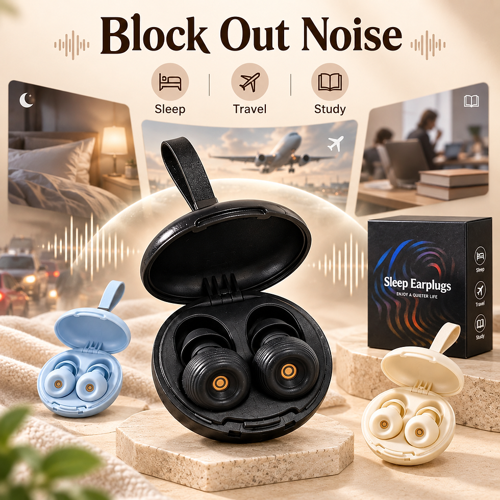 Miniatura: Reusable Silicone Ear Plugs, Soft Noise Reduction Earplugs for Sleeping Work Stu