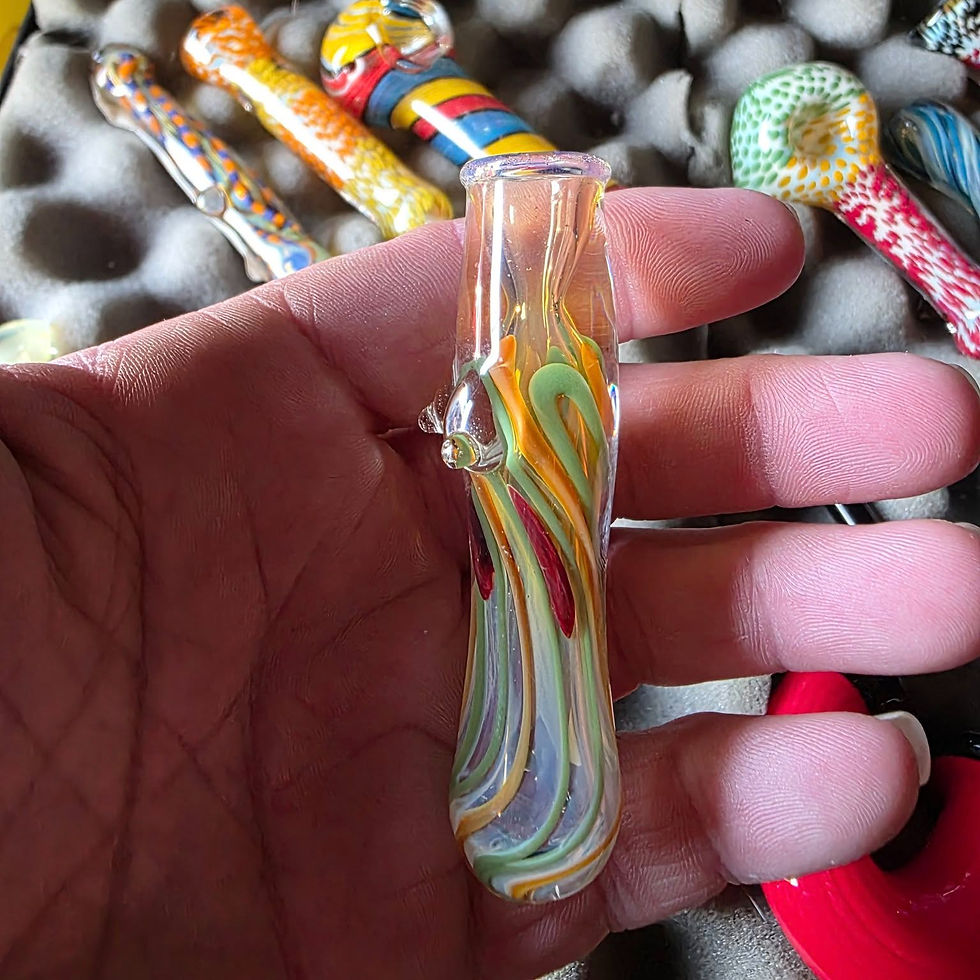 Multi-Color Swirl Chillum