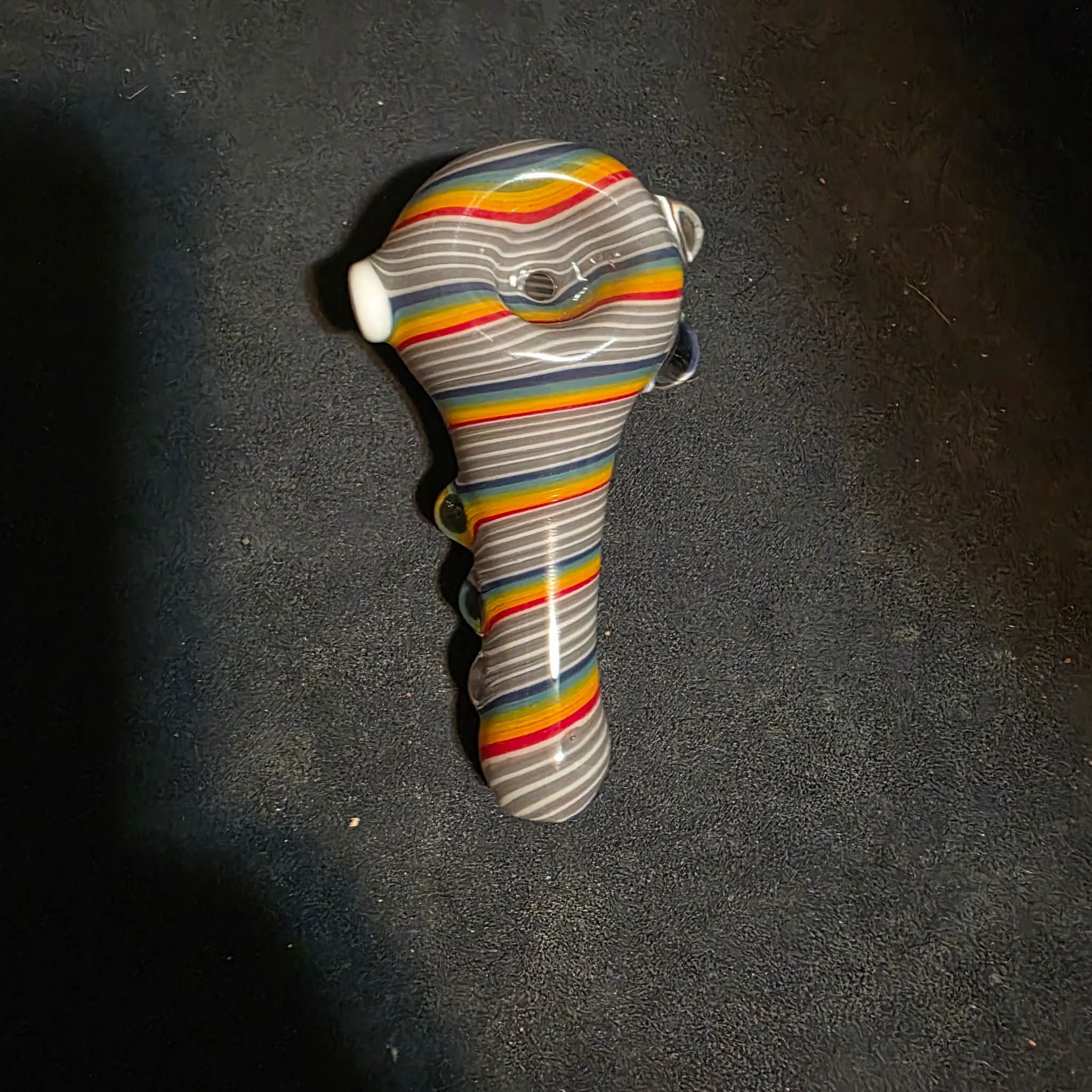 Multi-Color Orange Stripe Hand Pipe