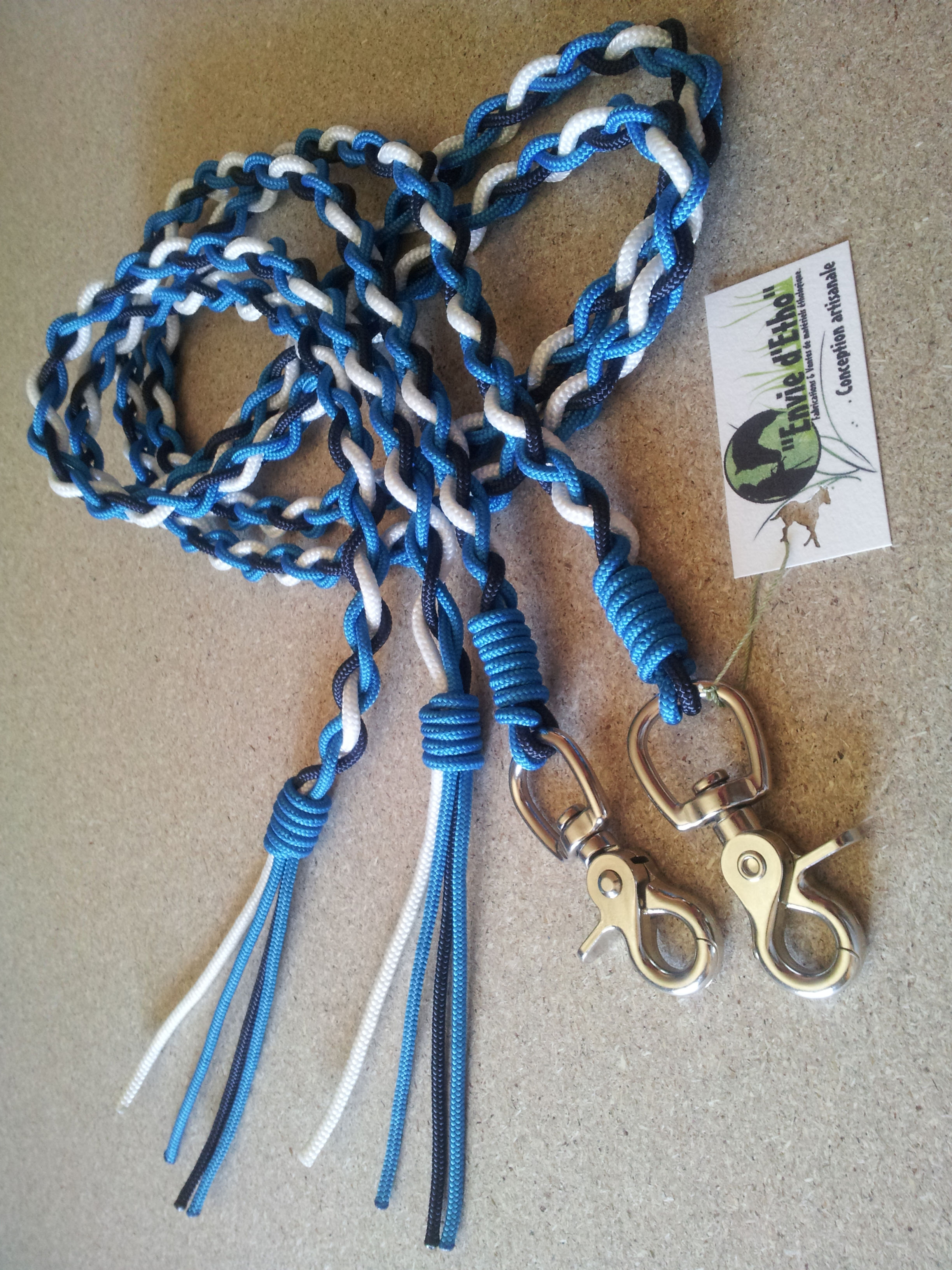 Braided reins "pro range"