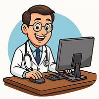 Der Doktor freut sich über Kundenbewertungen