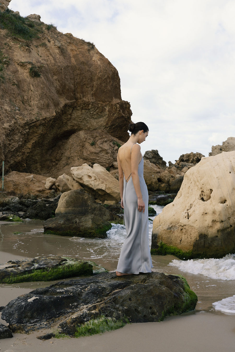 Thumbnail: Alice Silk Dress Silver Grey