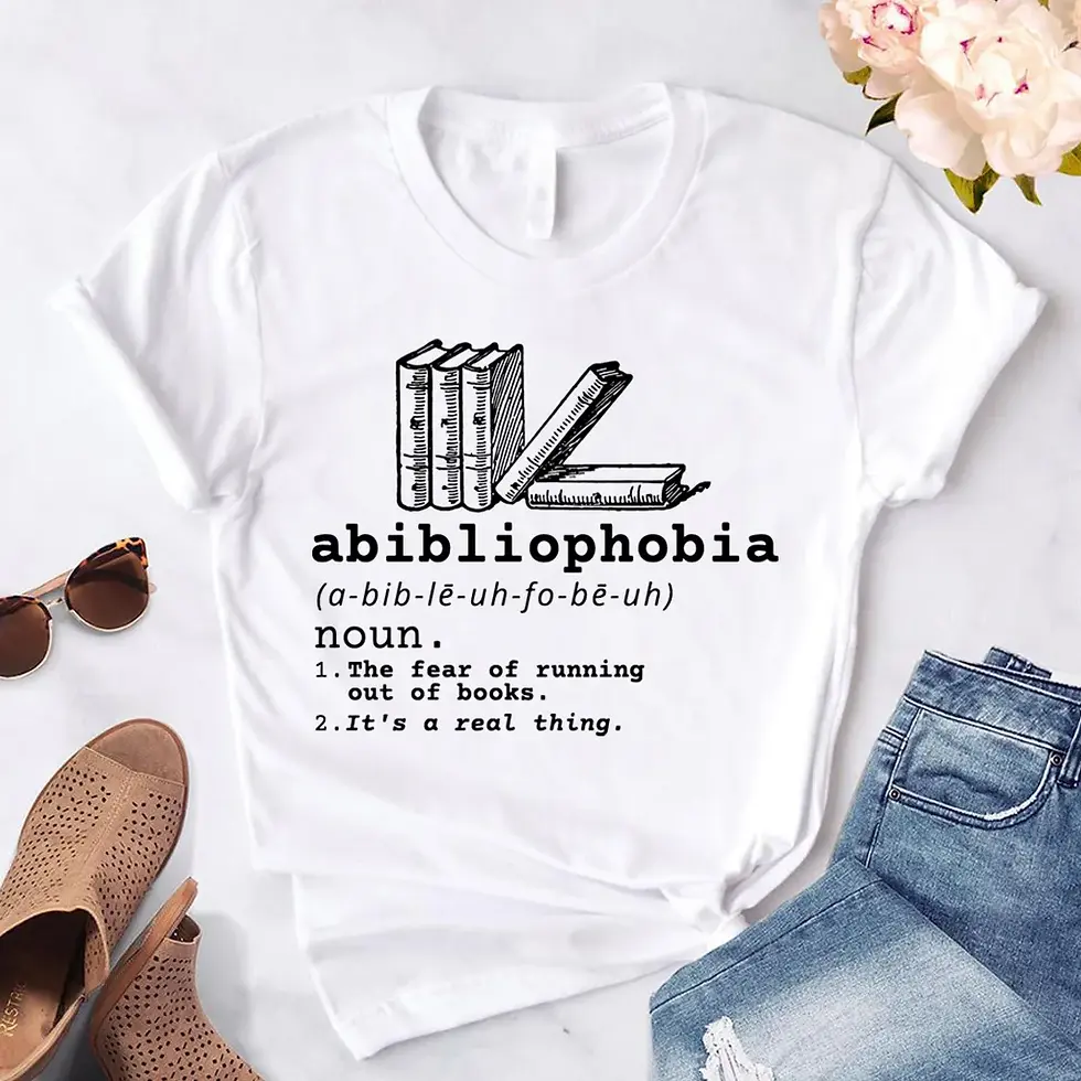 Thumbnail: The Fear of the Final Page – Abibliophobia Tee