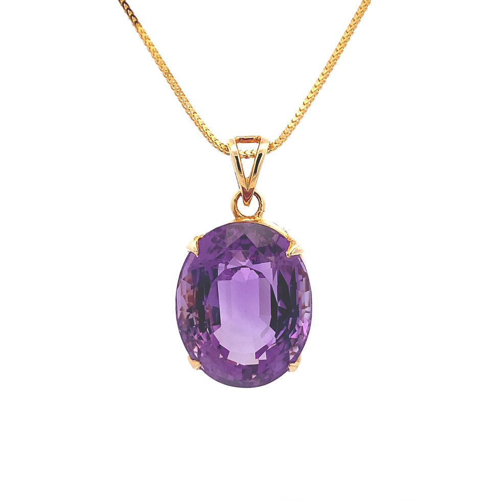 Thumbnail: Amethyst Oval Pendant