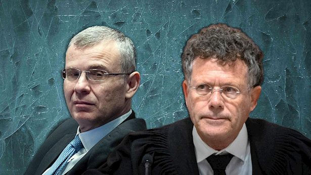 יריב לוין והשופט יצחק עמית