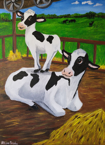 Calf on Mom