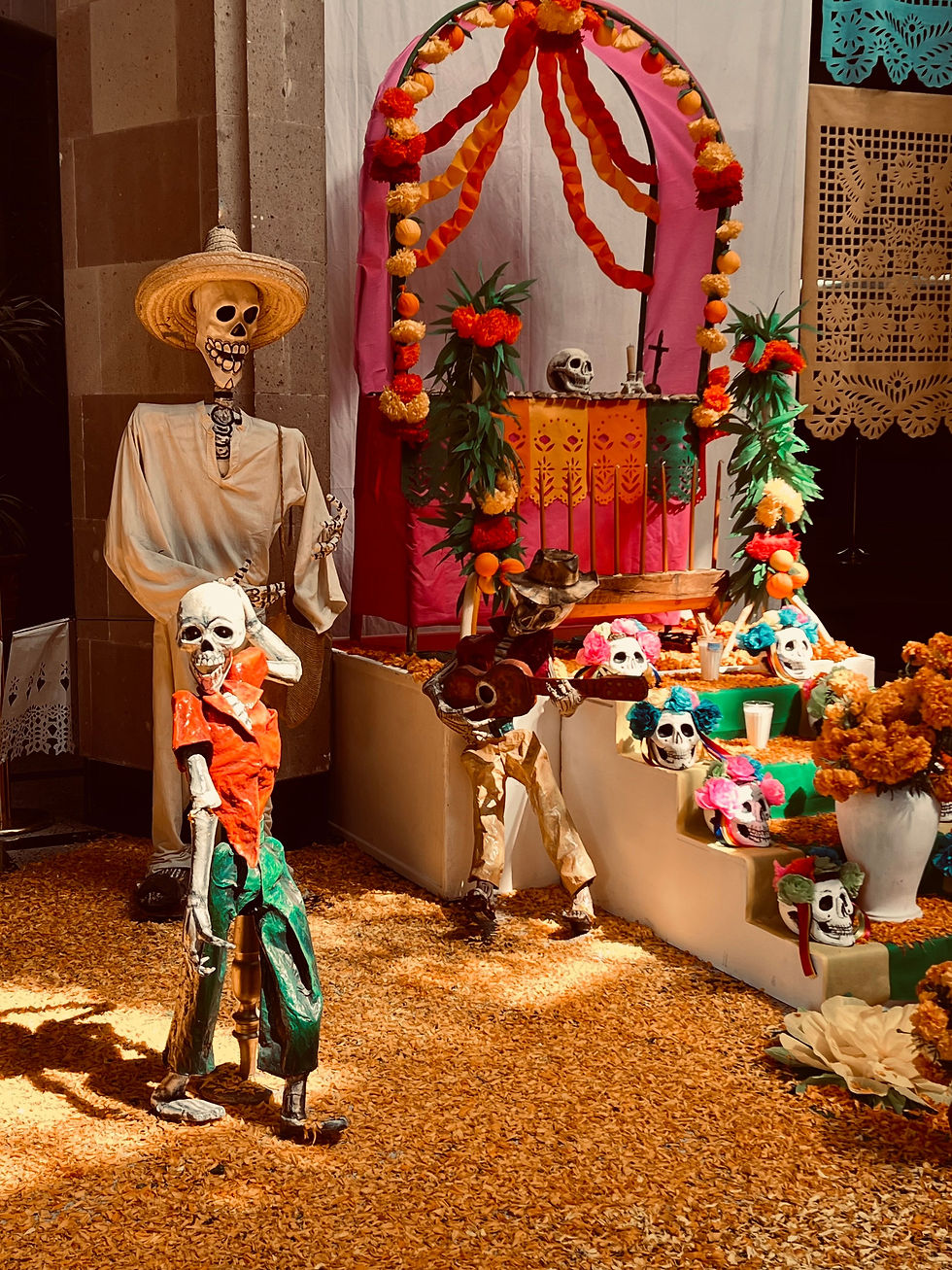 Traditional ofrenda for Day of the Dead