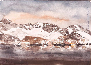 Lars Lerin
FISKEVÆR; LOFOTEN
Akvarell