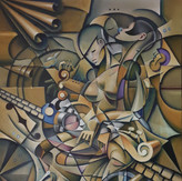 "Woman with Hurdy Gurdy"
