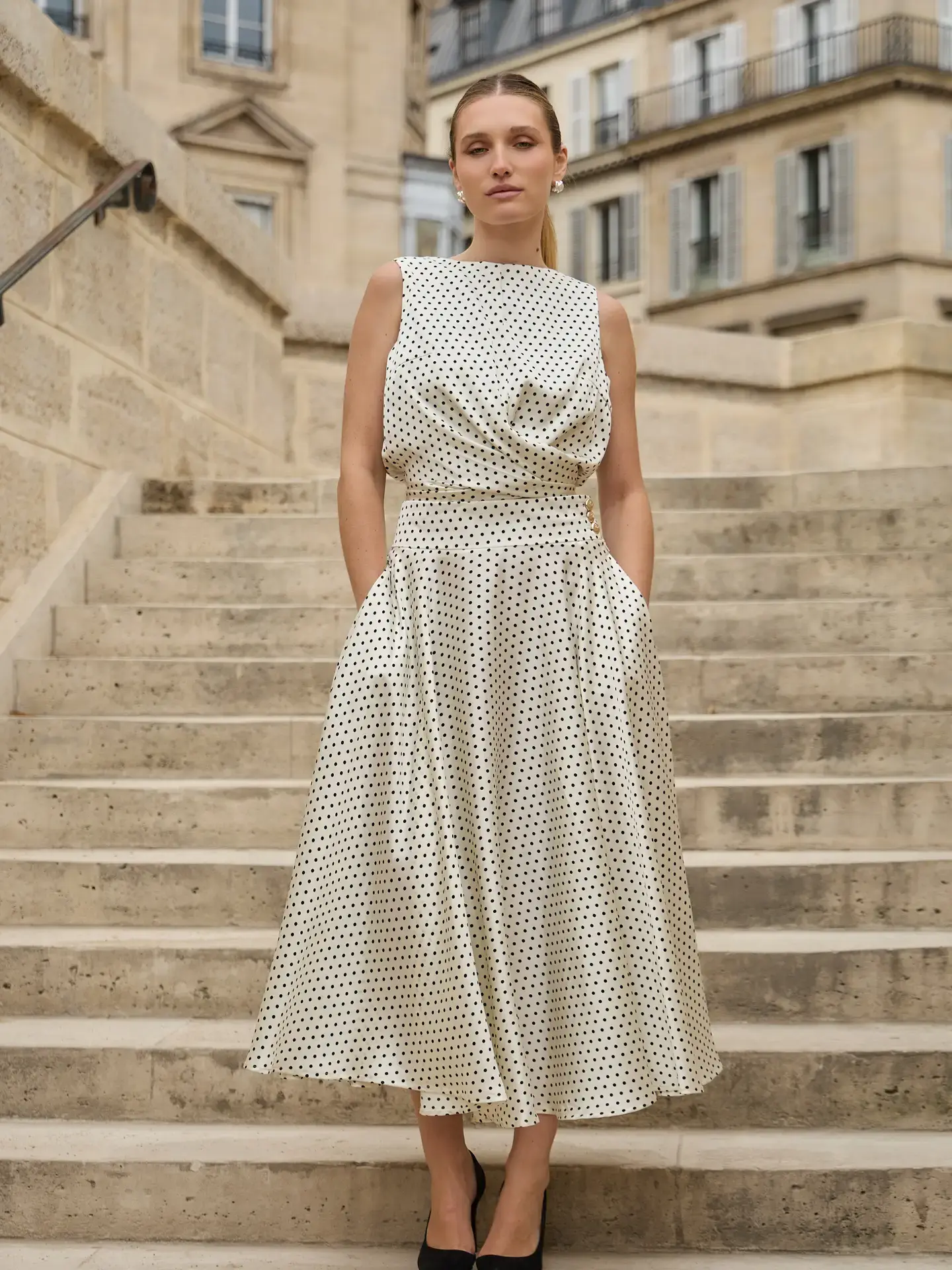 Polka Dot Long Skirt