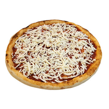 Classic Margherita pizza with mozzarella and tomato