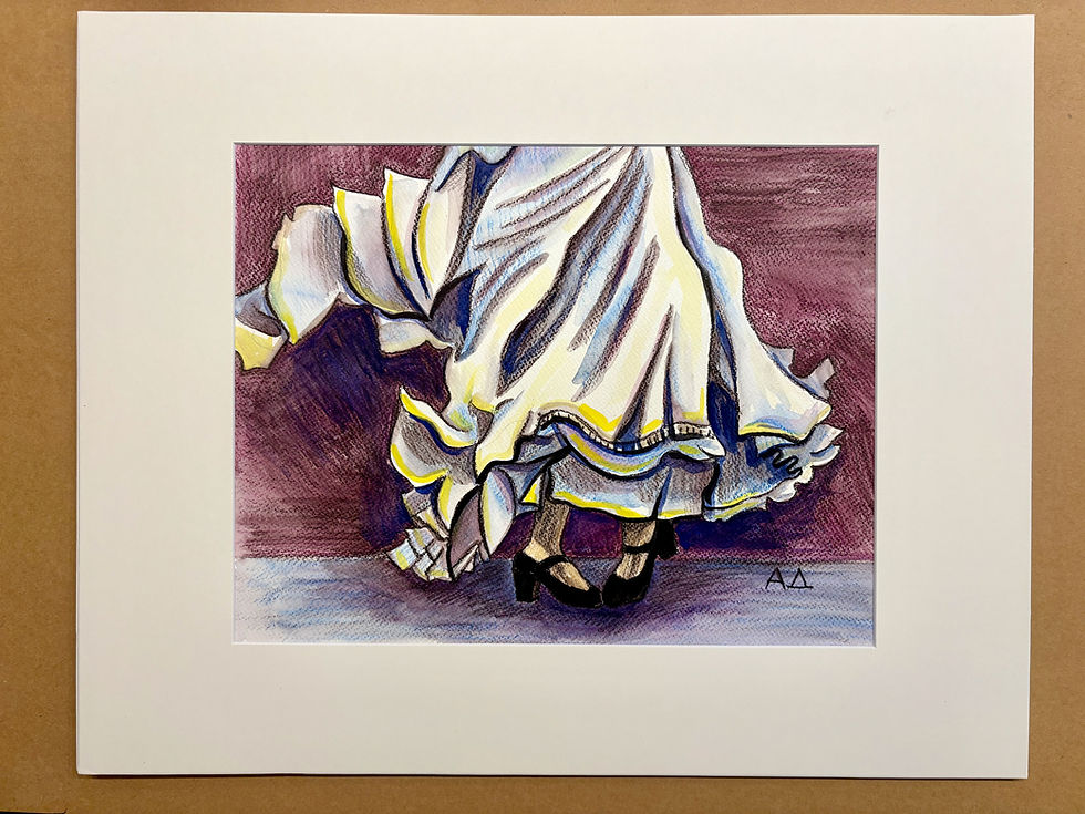Thumbnail: Flamenco Skirt in White