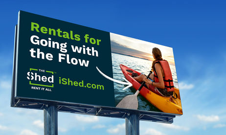 Shed Billboard: Kayaker