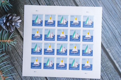 切手20 2023 Sailboats - Sheet of 20 Postcard Forever Stamps (For postcard