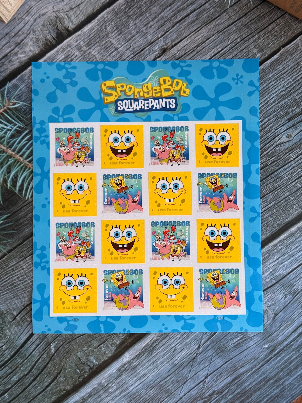 USPS SpongeBob SquarePants Forever Stamps Sheet Of 16 Stamps