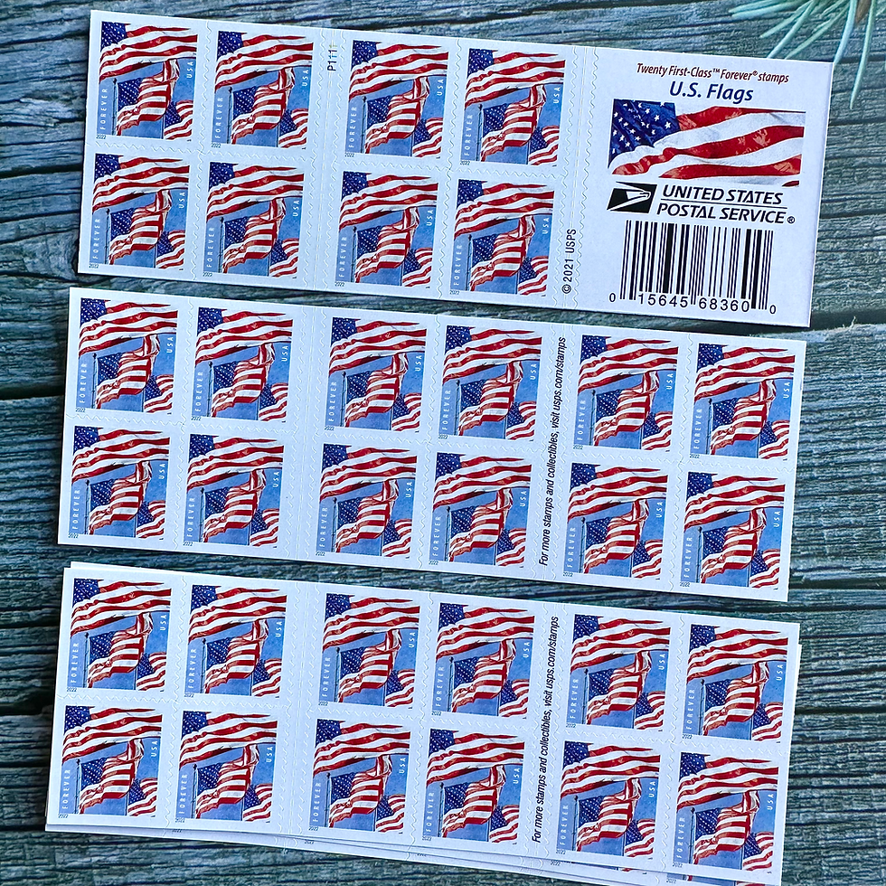 Thumbnail: 2022 US FLAGS Booklet of 20 Forever Stamps