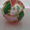 Thumbnail: Painted glass hanging tree ornament poinsettia and holly design