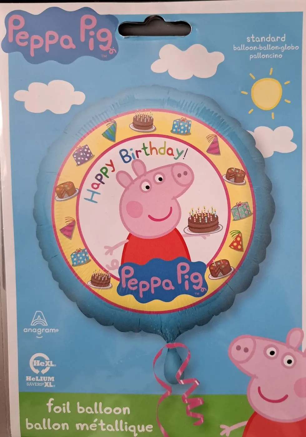 Thumbnail: Peppa Pig Happy Birthday round 43cm 17inch foil balloon