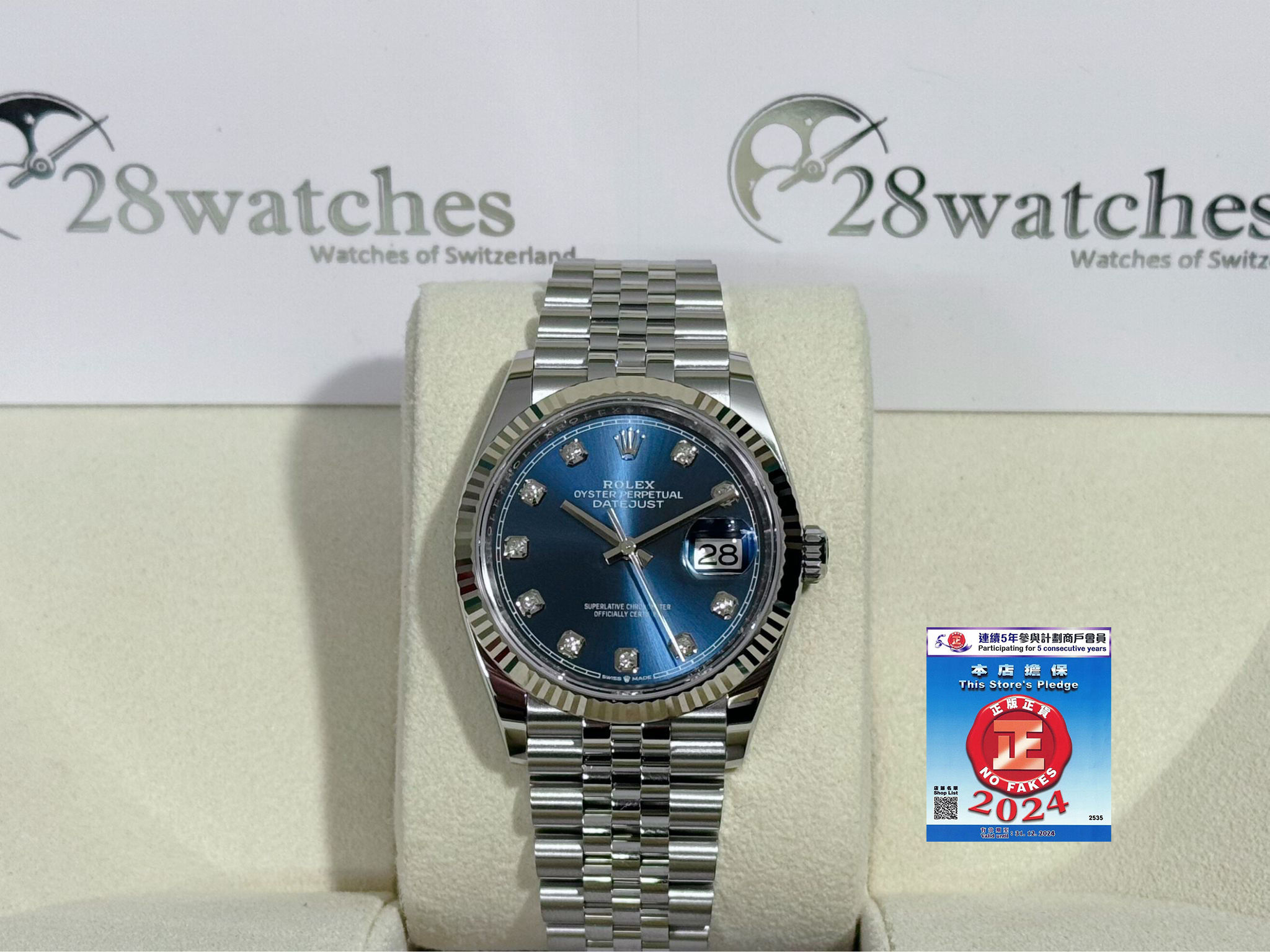 Brand new Rolex Datejust 126234-0037 Blue W/D NXR085 - Causeway Bay branch